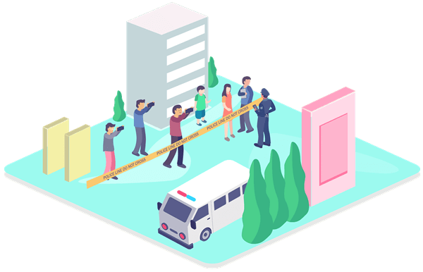 Secure witness file collection workflow illustration