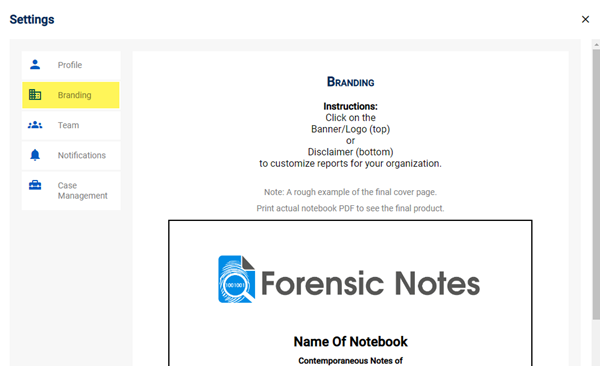 Branding Menu Option