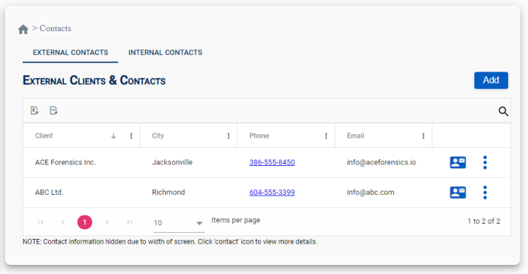External Contacts