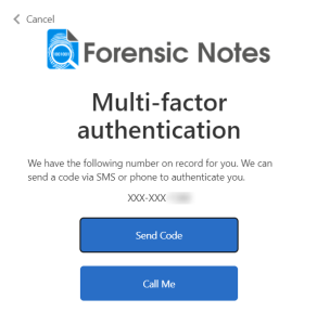Send MFA Validation Code