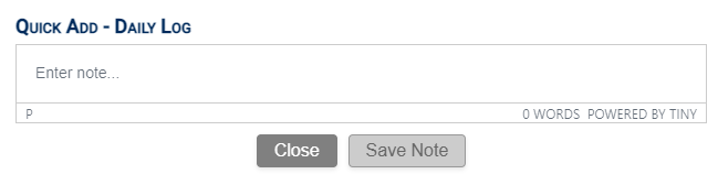 Quick Add - Note