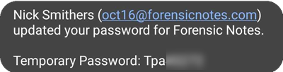 Reset Password - SMS Temp